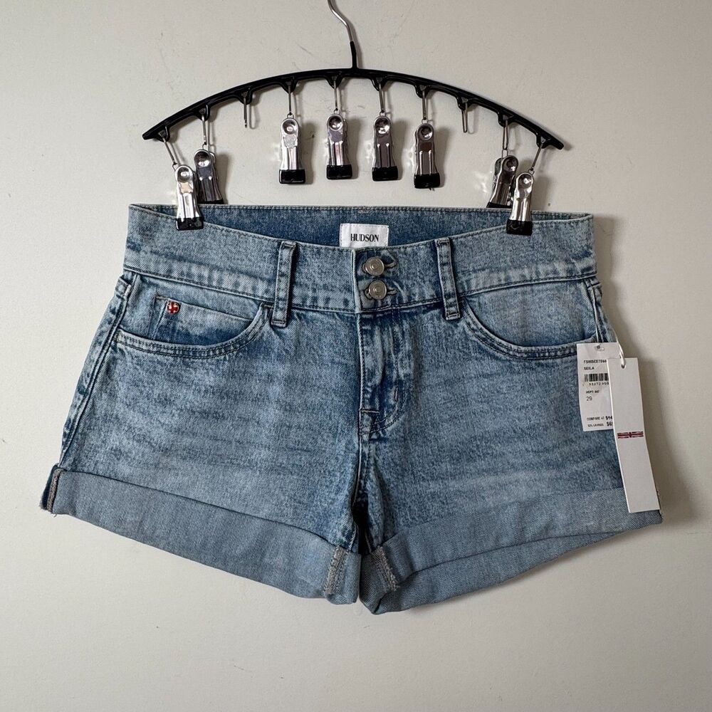 Hudson Womens Denim Shorts Size 29 NWT Light Wash Casual Summer